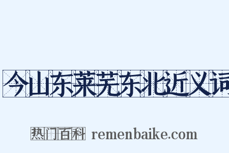 今山东莱芜东北近义词是什么意思的图片